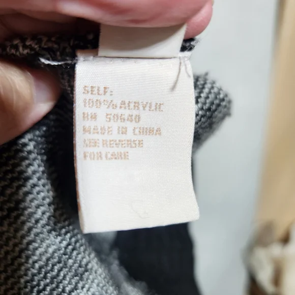 Johnathan Martin Sweater Dress Small Black and White Chevron Knit Dress - Picture 9 of 9